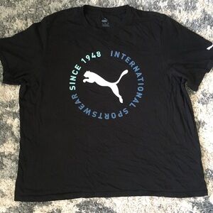 Puma Black Graphic Men's T-Shirt XXL